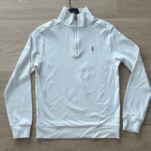 Polo Ralph Lauren Boys Cream Quarter Zip Size L (14-16)